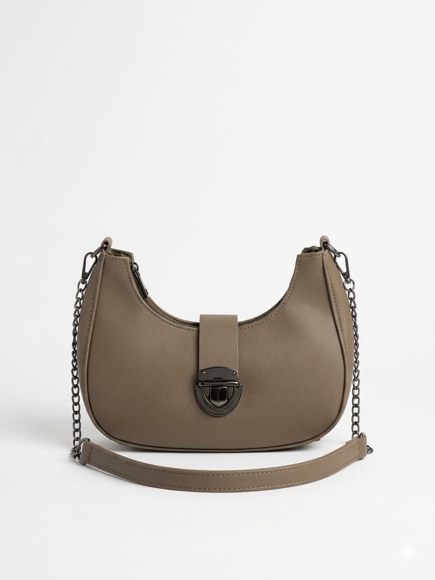 Luna Lock Shoulder Bag for Women | Premium PU Leather Crossbody Purse