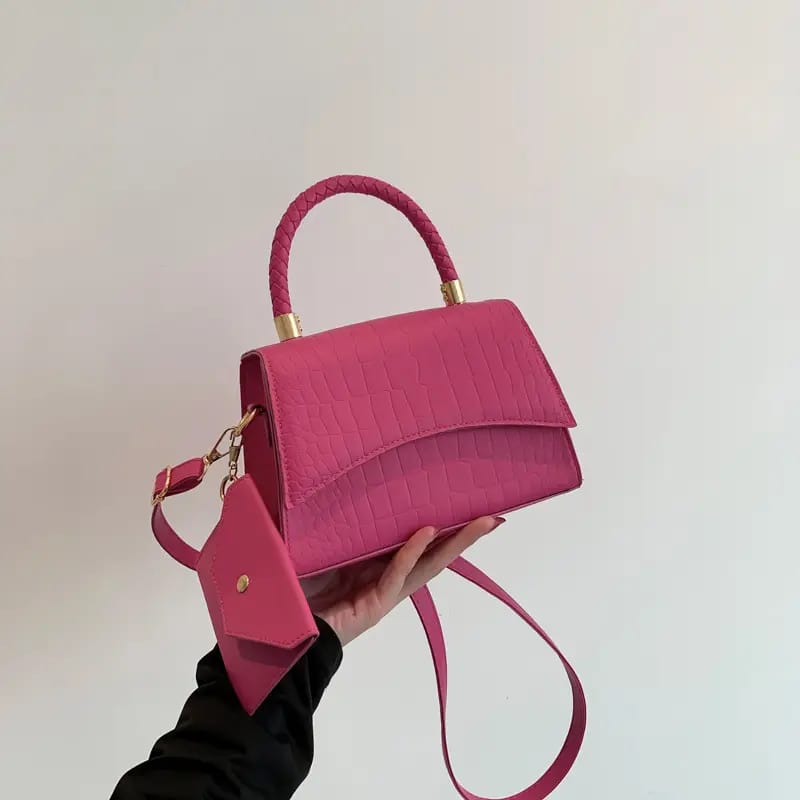 Luxury Crocodile Pattern Top Handle Crossbody Handbag for Women