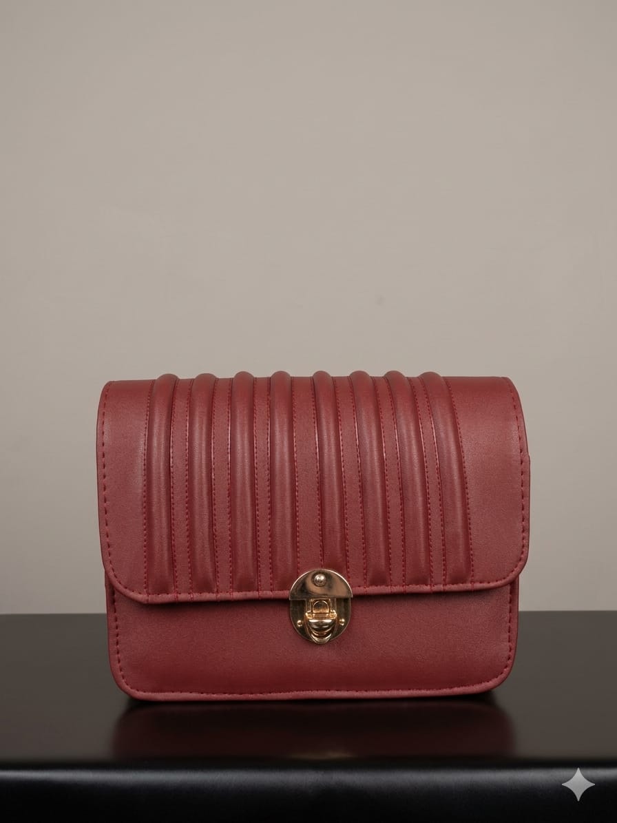 Luxe Quilted Flap Crossbody Bag for Women | Premium PU Leather Shoulder Purse