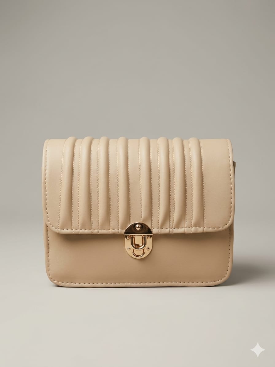 Luxe Quilted Flap Crossbody Bag for Women | Premium PU Leather Shoulder Purse