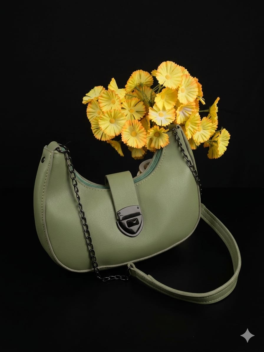 Luna Lock Shoulder Bag for Women | Premium PU Leather Crossbody Purse
